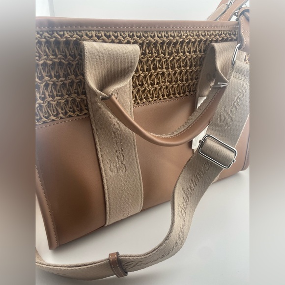 Tommy Bahama Woven Tote Bag + Silver Bangles Gift Set Resort Chic - Picture 3 of 8